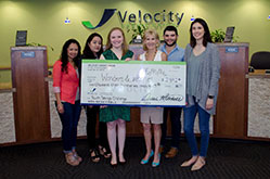 Velocity Credit Union Makes Donation to Children’s Charity Wonders and Worries