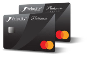 A stack of Velocity Platinum credit cards.