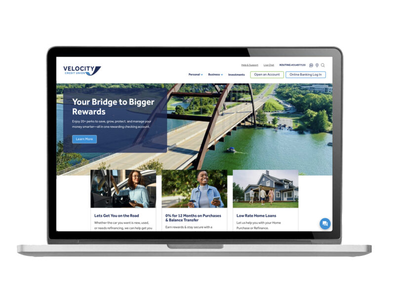 Velocity Credit Union homepage
